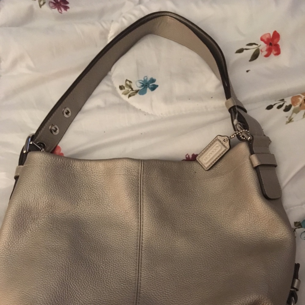 Genuine leather coach handbag